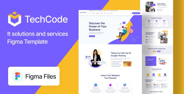 Techcode - IT Solutions &amp; Services Figma Template