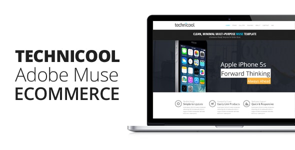 Technicool | Muse eCommerce Template
