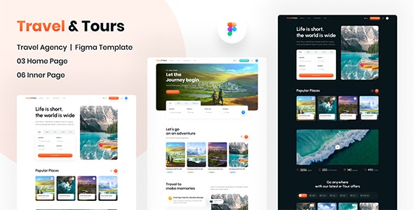 Travel &amp; Tours | Website Figma Template