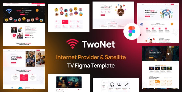 Twoet - TV &amp; Internet Provider Figma Template