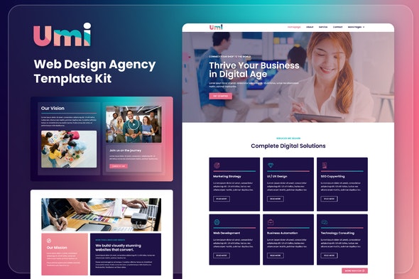 Umi - Web Design Agency Elementor Template Kit