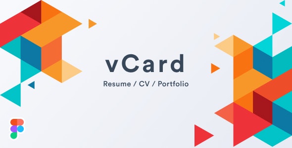 vCard – Figma  Resume / CV / Portfolio