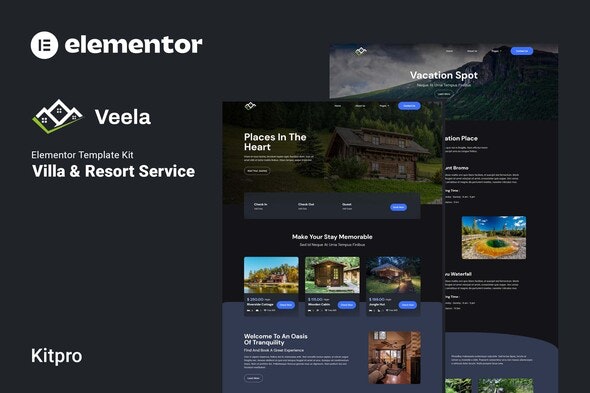 Veela - Vacation Rental &amp; Resort Elementor Template Kit