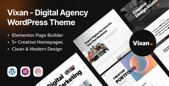 Vixan - Digital Agency Portfolio Elementor WordPress Theme