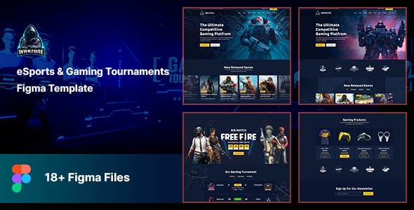 Warzone - eSports And Gaming Tournaments Figma Template
