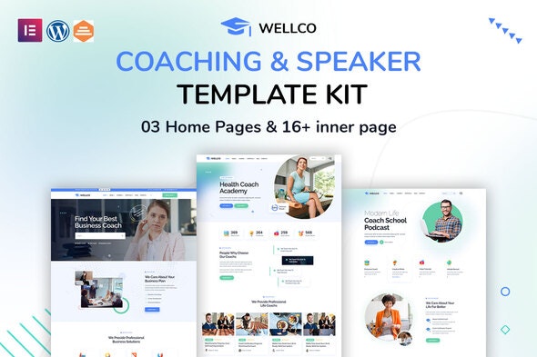 Wellco - Coaching &amp; Speaker Elementor Template Kit