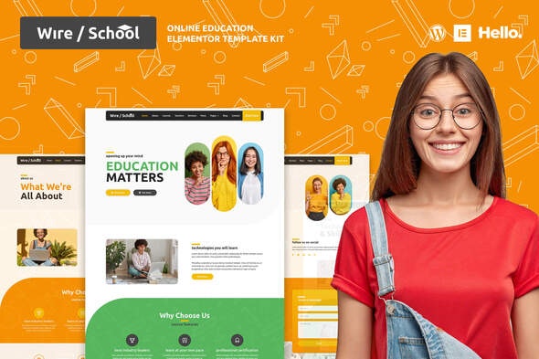 Wire School - Online Education Elementor Template Kit