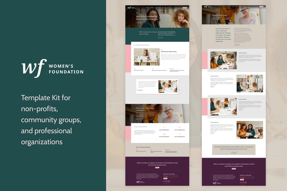 Women’s Foundation | Non-Profit WordPress Elementor Template Kit
