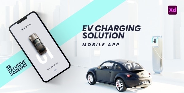 XAPER-Electric Vehicle Charging App Adobe XD Design