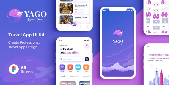 YAGO | Travel App UI Kit for Figma