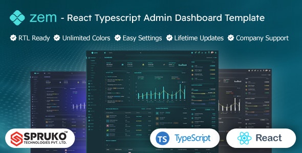 Zem - React Typescript Dashboard Template