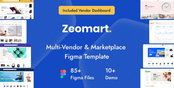Zeomart - Multi-Vendor &amp; Marketplace Figma Template