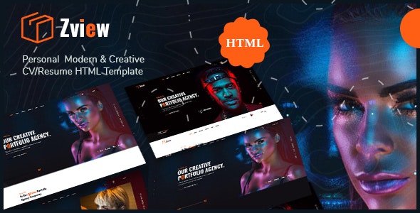 Zview - Personal Modern &amp; Creative CV/Resume HTML Template